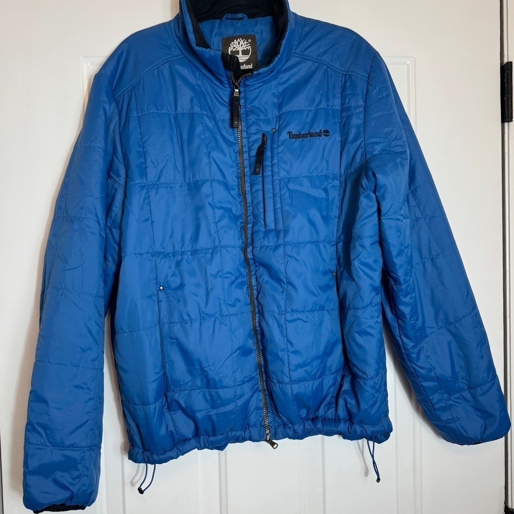 Timberland - Royal Blue Lite Puffer Full- Zip Jacket - Size Large